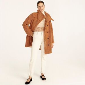 J Crew Villa Coat - Teddy Sherpa, adobe clay